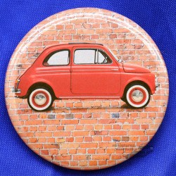 Tapis de souris - Fiat 500 Rouge en Forêt